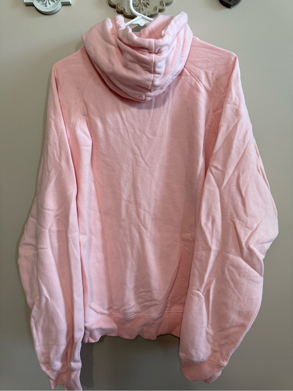 NWOT LakeGirl Peach Pink Pullover Hoodie with Embroidered Logo Sz L - Picture 2 of 3